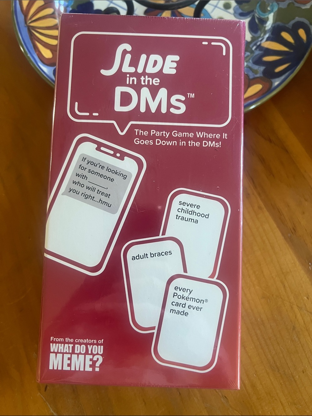 Slide in the DMs Party Game - Maroon